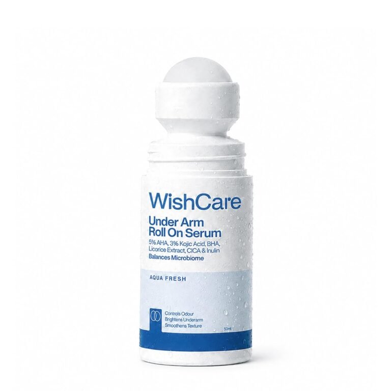 WishCare Underarm Roll On For Women & Men | Reduces Pigmentation, Brightens Skin & Prevents Body Odour | With AHA, Kojic Acid & Hyaluronic Acid | Long Lasting Aqua Fragrance | 50ml