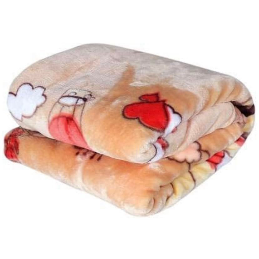 New born Baby Blanket All Season Ultra Soft 2 Layer Blankets for Baby boys and baby girls (90x110cm) Beige_0-3 years
