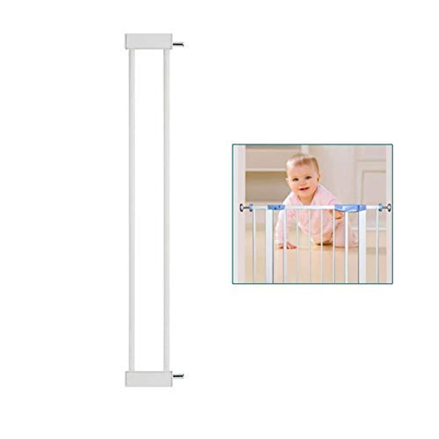Safe-O-Kid® Baby Safety Gate Extension 10cm, Pressure Fit Gate Expander for Kids & Pets, Easy Tool-Free Installation for Doors, Staircases & Hallways – White