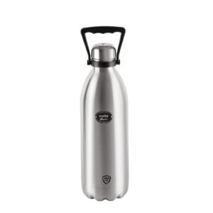 CELLO Swift Stainless Steel Hot and Cold Water Bottle 2000 ml Silver | ISI Certified Spillproof Leakproof Screw Lid Double Wall Vacuum Insulated Thermos Flask Water Bottle for Home Office Gym Travel