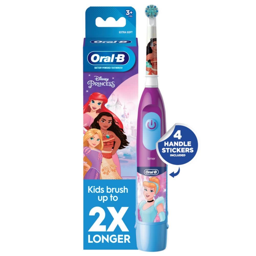 Oral-B Kid’s Battery Toothbrush Featuring Disney Princess, for Kids 3+