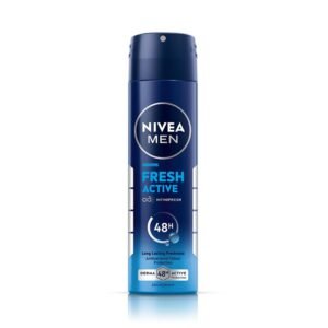 NIVEA Men Fresh Active Deodorant Spray, 48H Odour Protection Daily Freshness, Marine Fresh Fragrance with Lemon & Sandalwood Notes, Long Lasting Freshness, Body Spray & Underarm Deodorant, 150 ml