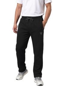 Van Heusen Men’s Track Pant | Side Zipper Pockets |Mid-Rise| Comfort Fit | Cotton Blend | Breathable & Casual | Easy Stain Release| Anti-Static Fabric | Activewear | Drawstrings | Style 50052