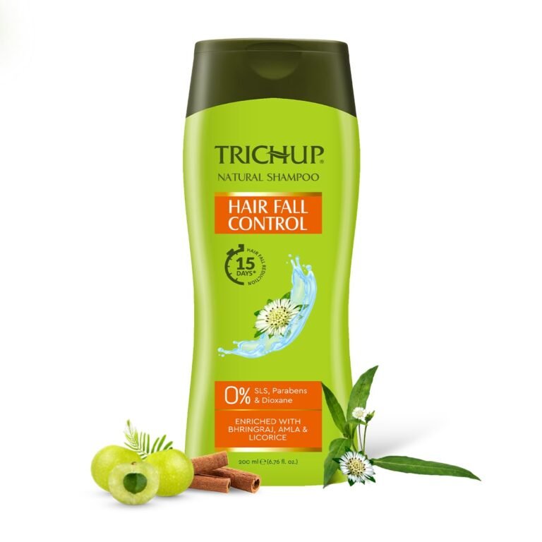 Trichup Hair Fall Control Herbal Shampoo – Enriched Amla, Licorice & Bhringaraj – Help to Reduce Hair Fall & Thinning Hair (200ml) (Pack of 2)