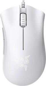 Razer DeathAdder Essential White Edition – 6400 DPI Ergonomic Wired Gaming Mouse – RZ01-03850200-R3M1