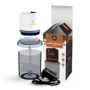 Basics Coffee Beater Pro-Automatic|Whipped Butter|Egg Beater|Pancake Mixer|Pakoda Batter,Electric 40 W,White