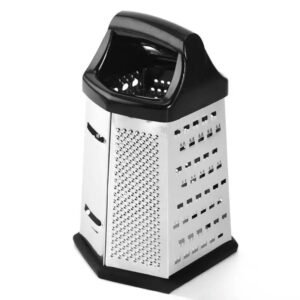 NAALSA – Berlin 6 Side Stainless Steel Professional Multi Purpose Grater Vegetable Chopper Slicer Kitchen Cutter, Shredder for Cheese & Vegetables 8 inch