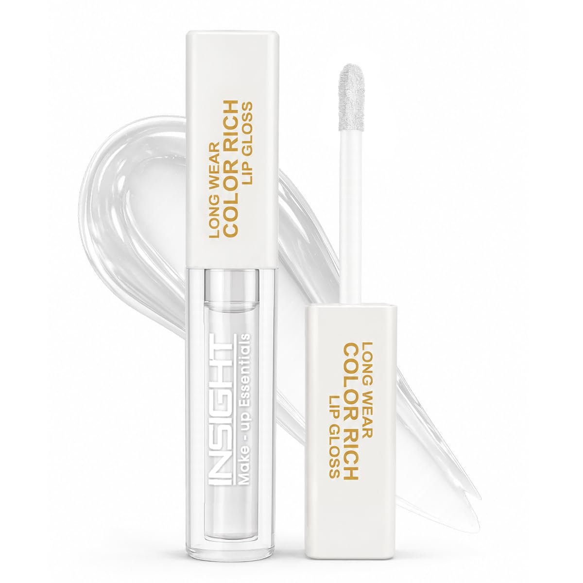 INSIGHT Long Wear Color Rich Lip Gloss – Frost | Ultra Glossy | Moisturising & Non-Sticky | Enriched with Jojoba Oil | Plumper, Fuller Lips | All Day Wear | 4ml