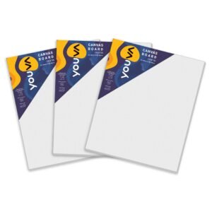 Navneet Youva | Primed Canvas Board for Acrylic and Oil Colour Painting | 10×12 inch | Pack of 3
