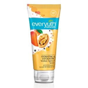 Everyuth Naturals Hydrating & Exfoliating Walnut Apricot Face Scrub|India’s No.1 Scrub |Removes Blackheads & Moisturizes|Walnut Shell & Apricot|Oily, Dry, Normal, Combination, Sensitive Skin-100g Tube