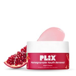 PLIX – THE PLANT FIX Pomegranate 1% Retinol & 1% Bakuchi Oil Anti Ageing Night Cream | Reduces Fine Line & Wrinkles | For Men & Women | 50 G