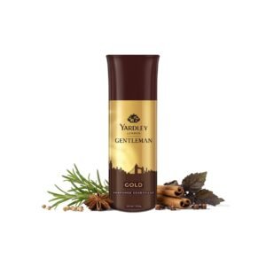 Yardley London Gentleman Gold Body Spray for Men| Fresh Rosemary & Mint Notes| Masculine Fragrance| Body Deodorant for Men| 150ml