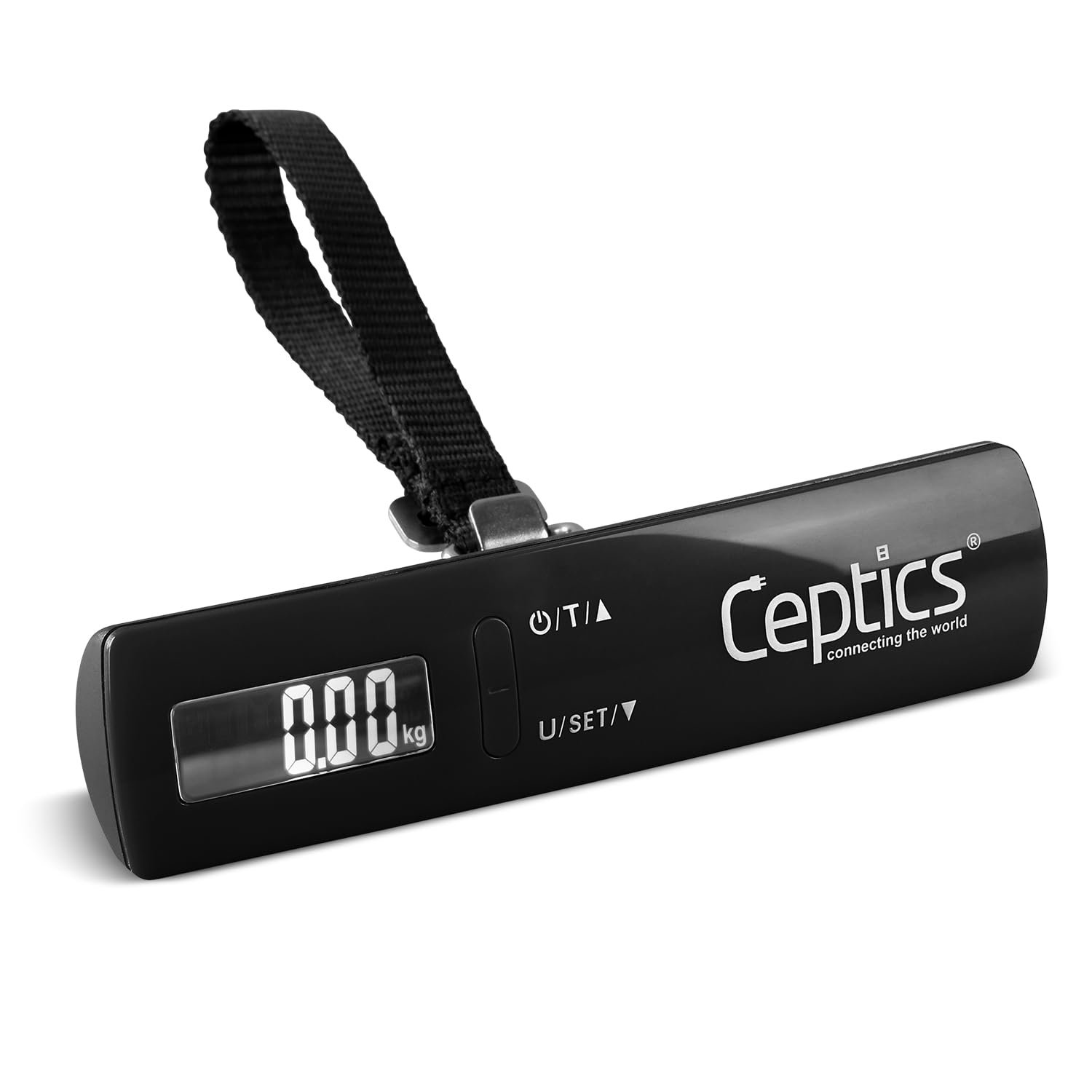 Ceptics weight machine for luggage weighing scale, luggage weighing scale capable capacity up to 50 Kg, weighing machine for luggage with LCD display luggage scale for bags, home, shop – BLACK