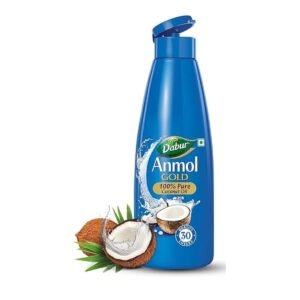 Dabur Anmol Gold 100% Pure Coconut Oil – 550ml | Natural | Nariyal Tel | Handpicked Sundried Coconuts | Multipurpose Oil