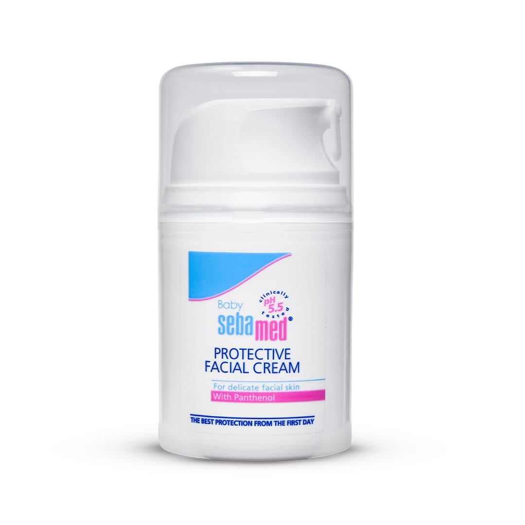 Sebamed Baby Protective Facial Cream| pH 5.5| Baby Face Cream| Vitamin E for Soft Skin| Ideal for salivary rashes| 50ml
