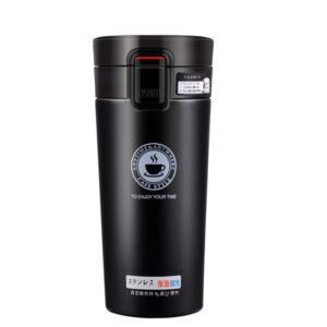 SLOSH Leak-proof Insulated Thermal Travel Mug with Lid, BPA Free, 380 m, Black