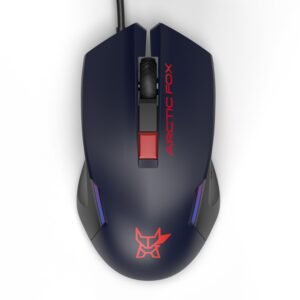 Arctic Fox Wired USB Gaming Mouse with Breathing Lights and DPI Upto 3600 (Deep Navy Blue)