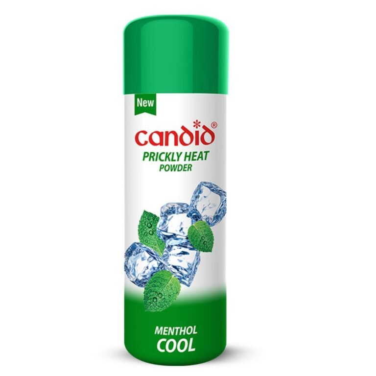 Candid Prickly Heat Powder | Relief from Rashes & Prickly Heat | Neem & Menthol Cooling | Soothing Relief from Itching & Burning | Sweat Absorption | Controls Bacterial Growth | 120g