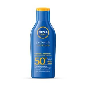 NIVEA Sun Protect And Normal Moisture 125Ml Spf 50 Advanced Sunscreen For Instant Protection| Pa+++ Uva – Uvb Protection System| Vitamin E + Moisture| Very Water Resistant| For Men & Women