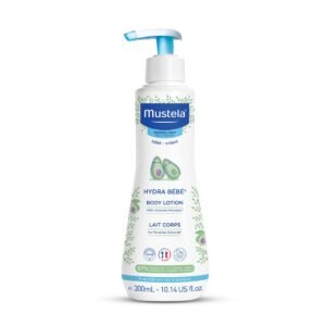 Mustela Hydra Bebe Baby Body Lotion with Avocado 300ml | Moisturizing Baby Lotion for Newborns & Kids | Hydrating Baby Cream & Moisturizer for Face & Body | Natural Baby Skincare | Dermatologist Tested
