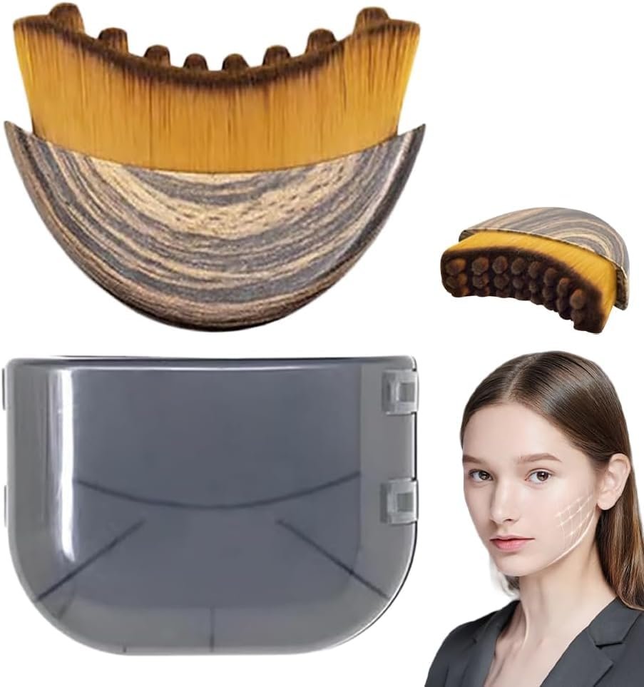 New Contour Face Brush, Dry Brushing Face Brush, Massager for Face, Ergonomically Designed to Fit The Skin Precisely and Relieve Fatigue