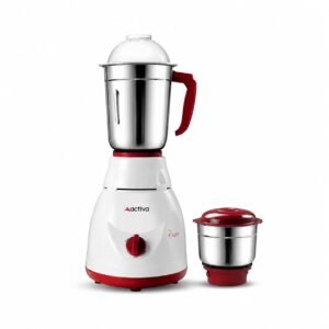 ACTIVA Pluto 2 jar Mixer Grinder, Long Lasting Shock Proof Abs Body | Heavy Duty Motor 500W (White) comes with 2 Year Warranty