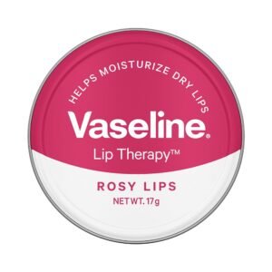Vaseline Lip Tins Rosy Lips, 17 g | Provides Hydration, Sheer Pink Tint & Glossy Shine