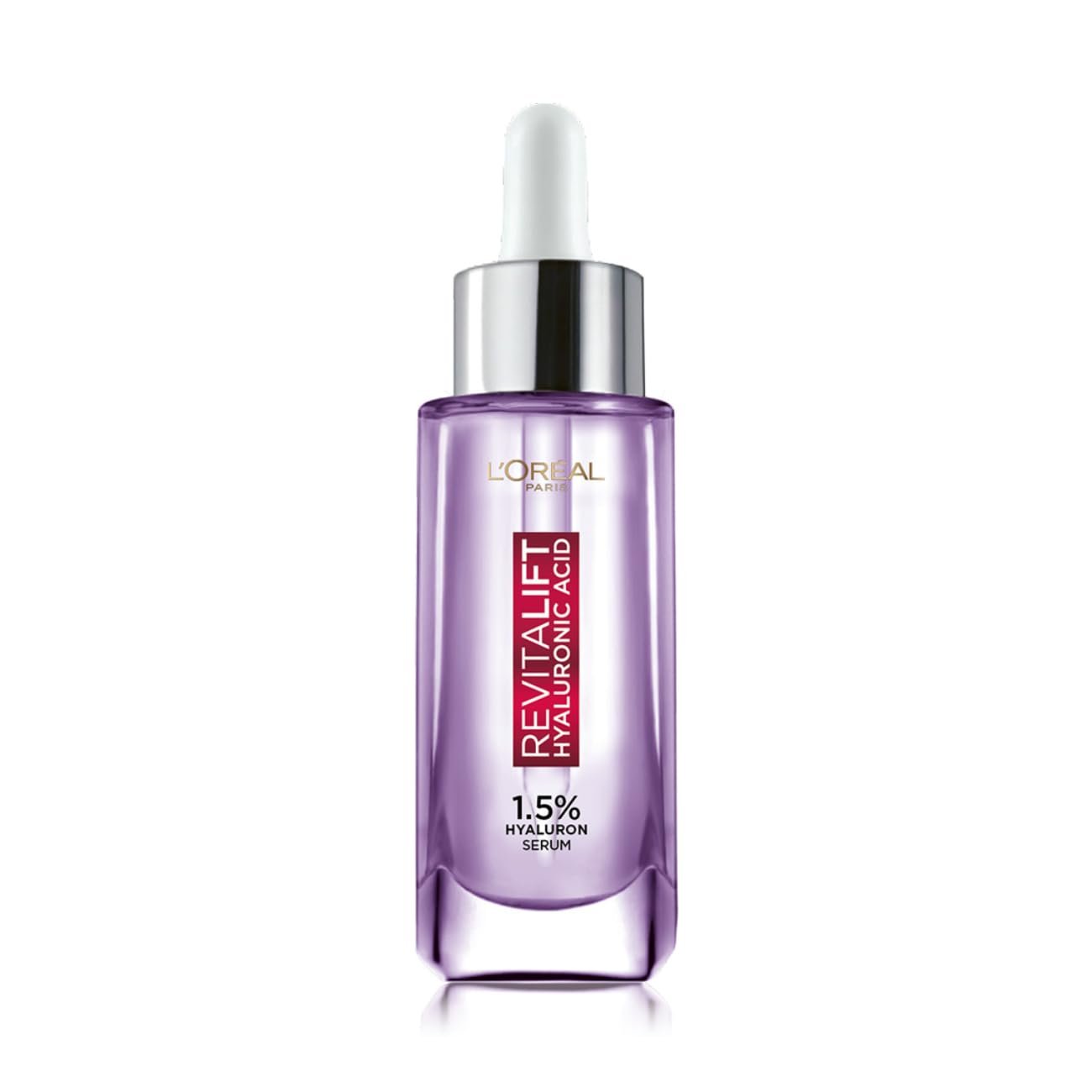 L’Oréal Paris Revitalift 1.5% Hyaluronic Acid Serum, Volume: 30ml, Intensely hydrates, smooths, and replumps skin, Fragrance free, paraben free, alcohol free formulation