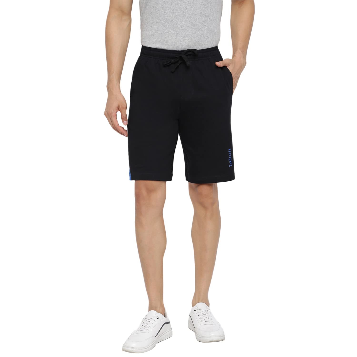 Van Heusen Men Athleisure Smart Tech Knit Shorts – Pack of 1 Easy Stain Release, Anti Stat, Ultra Soft