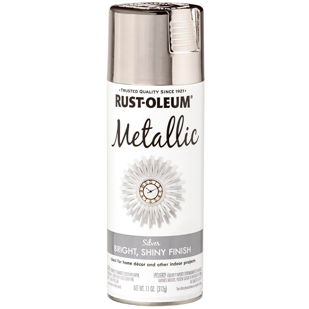 Rust-Oleum 1915830 Specialty Metallic Silver Spray Paint (Silver – 312 Grams)