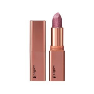 Pilgrim Glitter Lipstick For Women 4.2gm | Dubai Luxe Lifestyle – Her Highness Shade | Lipstick Infused with Vitamin E & Olive Oil | Glitter Formula With Matte Finish | Non Drying | All Skin Types