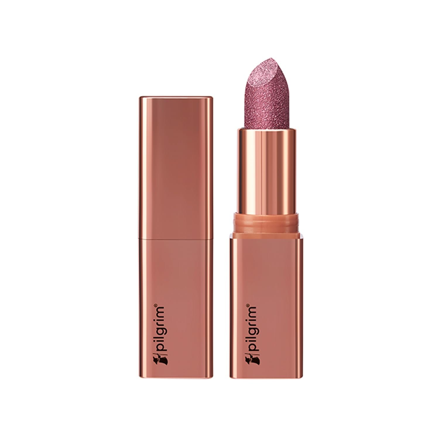 Pilgrim Glitter Lipstick For Women 4.2gm | Dubai Luxe Lifestyle – Her Highness Shade | Lipstick Infused with Vitamin E & Olive Oil | Glitter Formula With Matte Finish | Non Drying | All Skin Types