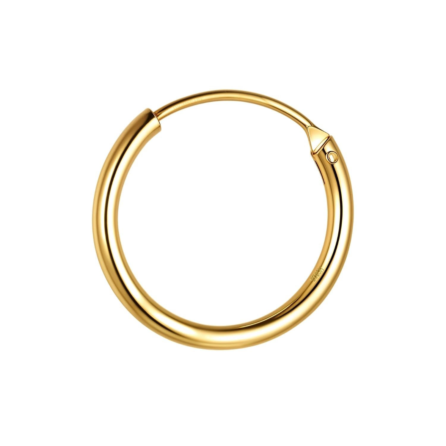 HighSpark 92.5 Sterling Silver Nose Ring for Women | Simple & Elegant Septum Ring/Nose Pin/Silver Nath/Piercing Hoop for Women & Girls | Lovely Gift