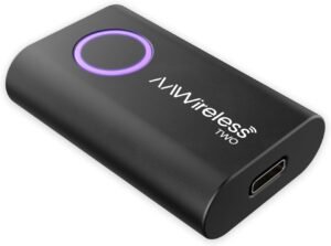 AAWireless Two – Android Auto Wireless Adapter – Convert Factory Wired Android Auto to Wireless – Multifunctional Button – Easy Plug and Play Setup – Seamlessly Connect Via Bluetooth – Made in Europe