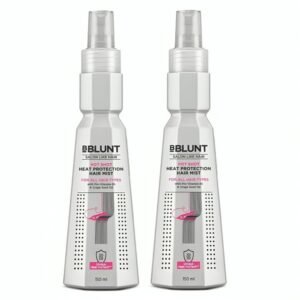 Bblunt Hot Shot Heat Protection Hair Mist | Designed for Indian Hair | Prevents Damage | Upto 230° Celsius Protection | Hair Spray for Men & Women | 150 ml x 2