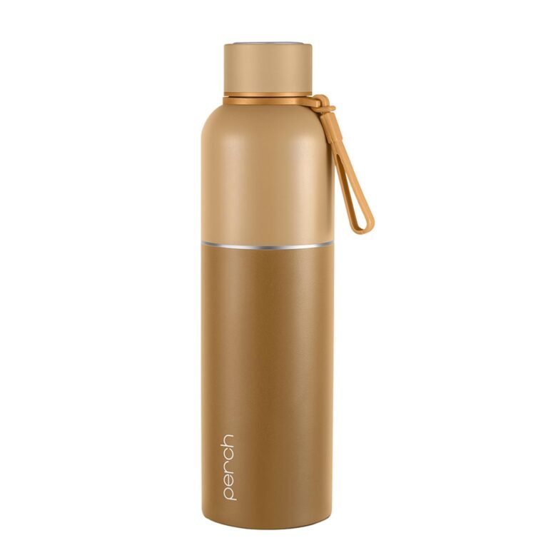 Perch Water Bottle 1 LTR Stainless Steel | Crafted by Pexpo | Hot and Cold Flask | ISI Certified | Vacuum Insulated | Leak Proof Lid | for Office, School, Gym, Home & Travel | Zenith 1000ml | Brown