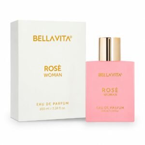 Bella Vita Organic Rose Perfume For Women EDP Long Lasting Scent Luxury Fragrance, Floral, 100 ml