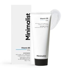 Minimalist Vitamin B5 10% Oil-Free Moisturizer for Face, Lightweight Gel Moisturizer for Oily & Combination Skin, Barrier Repair Face Cream with Glycerine 50gm