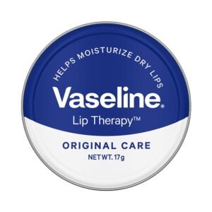 Vaseline Lip Tins Original Care, 17g | Infused with Vitamin E to Hydrate & Moisturize Dry Lips Transparent