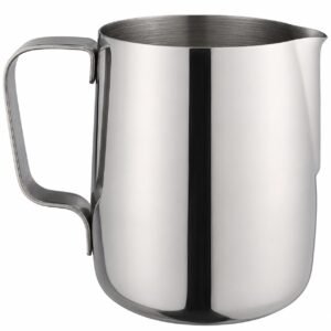 Dynore Finished Stainless Steel Jug,Pot, Easy to Pour V-Spout, Heat Resistant Handle