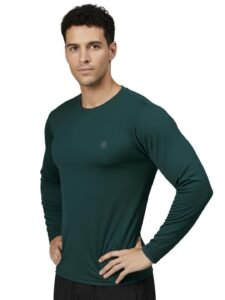 CHKOKKO Gym T Shirts for Men Workout Solid Quick Dry Sports Men T-Shirts Breathable Lightweight Full Sleeve Regular Fit Round Neck Running Stylish Tshirt for man