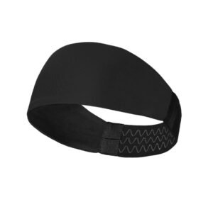 ReDesign Apparels Silicone Performance Headband For Men And Women- Running, Cycling, Yoga, Tennis, Badminton & Other Sports (Multiple Colors) (Black Plain)