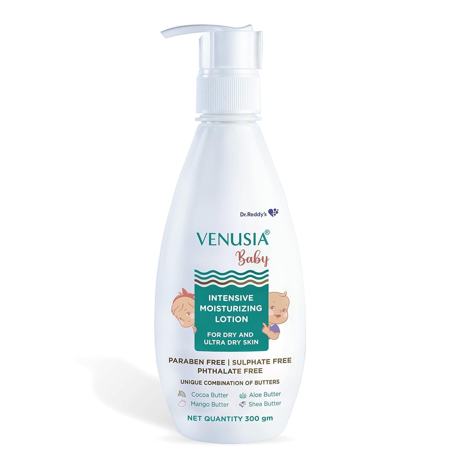 VENUSIA Dr. Reddy’s Baby Intensive Moisturizing Lotion | Safe, Hydrating and Gentle | Goodness of Shea, Aloe, Cocoa and Mango Butter | Soothes Baby Skin | 300g