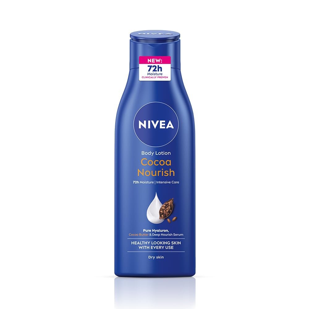NIVEA Cocoa Nourish 200ml Body Lotion with Deep Moisture Serum| 48 H Moisturization | With Cocoa Butter & Coconut Oil | Non Greasy & Healthy Looking Skin |For Very Dry Skin