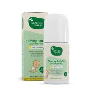 Mother Sparsh Tummy Roll On For Baby, Colic Relief, Constipation and Indigestion With Hing & Saunf | 100% Ayurvedic – 40ml