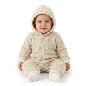 SNOWIE SOFT® 5Pcs Set New Born Baby Clothes 0-3 Months with Cotton Long Sleeve Top and Pants, Gloves, Socks, Bear Ear Hat, Infant Clothes 0-3 Months New Born Baby Gifts Shower Gift