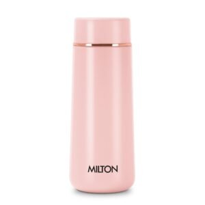 Milton Starlit 320 Thermosteel Insulated Water Bottle, 320 ml, Pink| Hot and Cold | Leak Proof | Office Bottle | Sports | Home | Kitchen | Hiking | Treking | Travel | Easy to Carry | Rust Proof