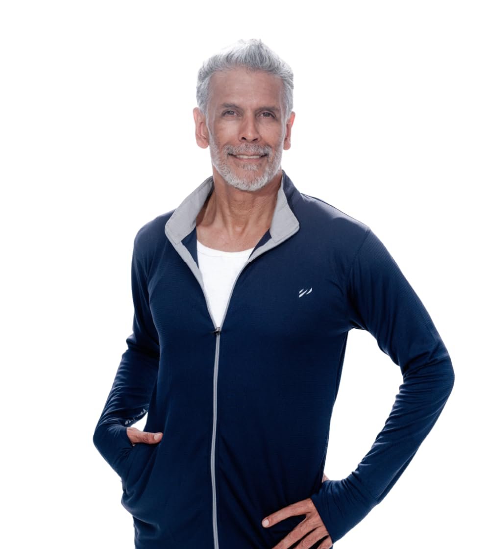 BLUE TYGA Sunscreen Jacket with UV Protection UPF 50+ Jacket with Breathability & Coolrush Technology Lightweight Jackets for Men