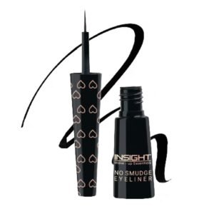 INSIGHT No Smudge Eyeliner – Black | Intense Matte Finish | Quick Drying |Smooth Application | Waterproof | Smudgeproof, 4 ml
