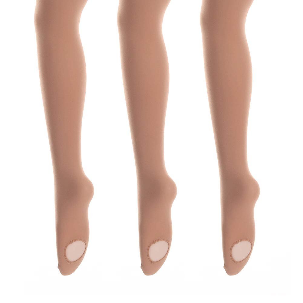 MANZI 1-3 Pairs Women’s Girl’s Dance Tights Convertible Transition Ballet Tights 40D